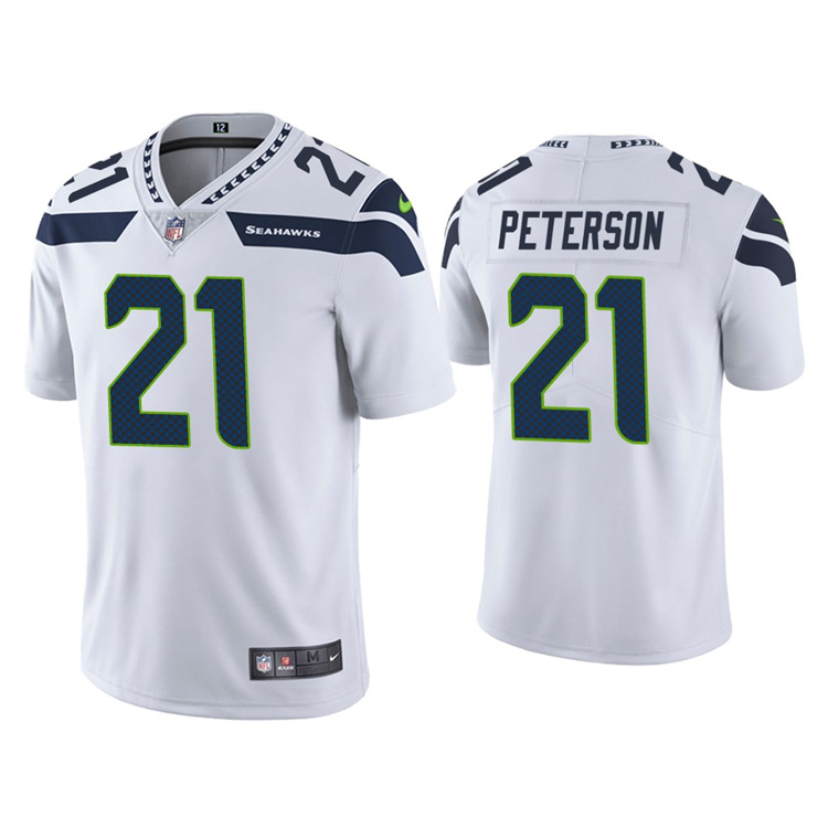 Men's Seattle Seahawks #21 Adrian Peterson White Vapor Untouchable Limited Stitched Jersey